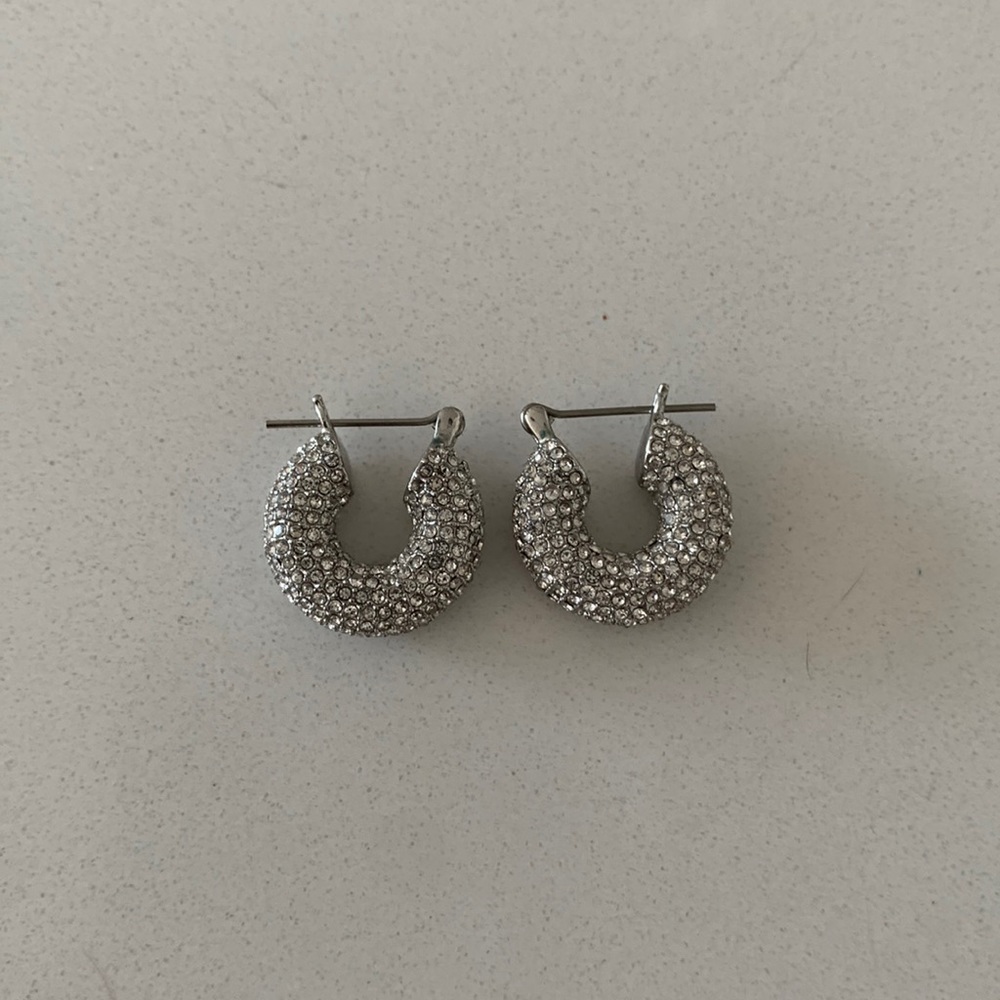 Mini Donut Pave Hoops